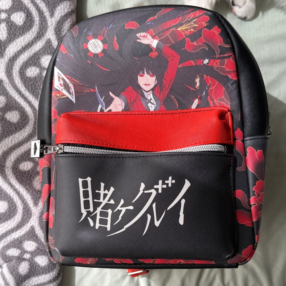 Anime Themed Black and Red Backpack